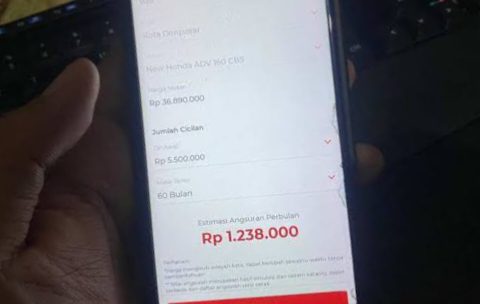 Simulasi cicilan motor honda
