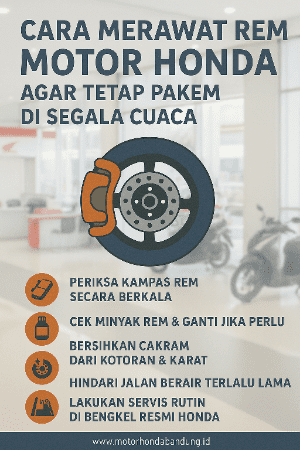 Cara Merawat Rem Motor Honda agar Tetap Pakem di Segala Cuaca