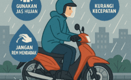 Tips Mengendarai Motor Honda di Jalan Berlubang Saat Musim Hujan
