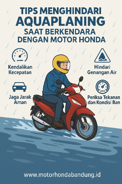 Tips Menghindari Aquaplaning saat Berkendara dengan Motor Honda